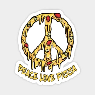 Peace Love Pizza Peace Symbol Magnet