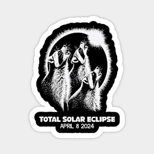 Raccoons Total solar eclipse 2024 Magnet