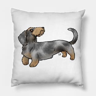 Dog - Wire-Haired Dachshund - Dapple Pillow