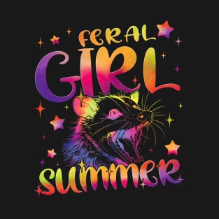 Feral-Girl-Summer-Opossum T-Shirt