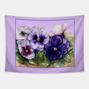 Pansy Flower in Purple Tapestry