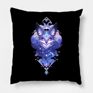 Celestial Gem Fox Pillow