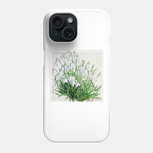 Snowdrops watercolour painting Phone Case