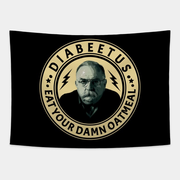 Diabeetus Wilford Brimley Lightning Tapestry by RIDER_WARRIOR