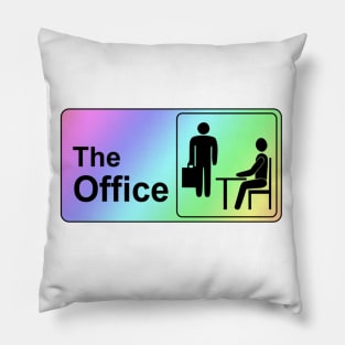 The Office Logo in Rainbow Pillow