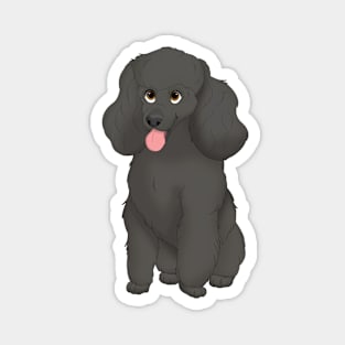 Black Miniature Poodle Dog Magnet