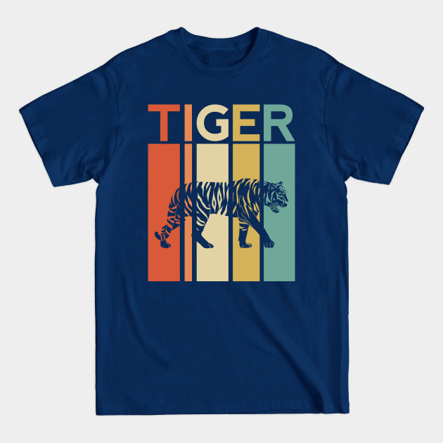 Discover Tiger Retro Vintage Art Eye Men Women Queen Army King Zookeeper Zoo - Funny - T-Shirt