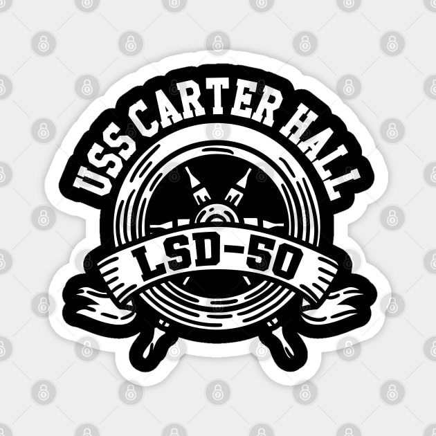 Uss Carter Hall Lsd-50 Ship Helm Wheel Magnet by BramCrye