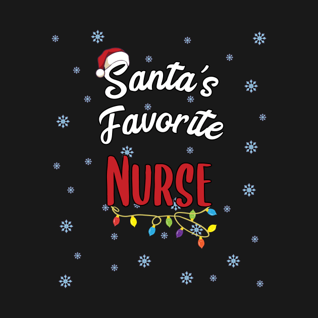 Santa's Favorite Nurse Christmas xmas Gift by MGO Design