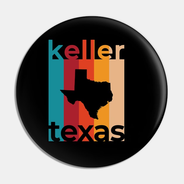 Keller Texas Retro Pin by easytees