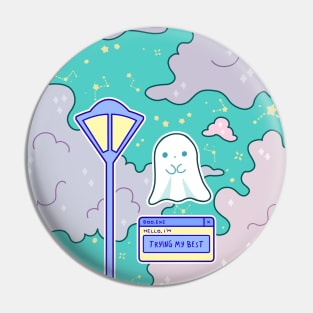 A ghost that says- I'm trying my best Pin