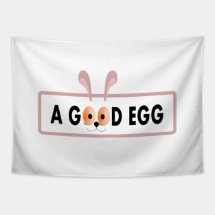 Every Bunny Loves A Good Egg (white ver.) Tapestry