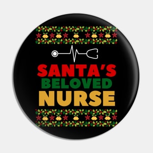 Santas Beloved Nurse Pin