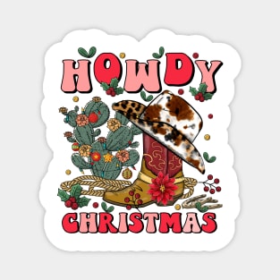 Western Christmas Magnet