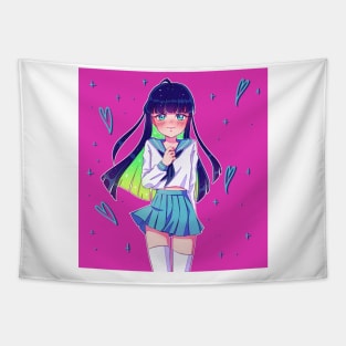 Bashful Anime Girl Tapestry