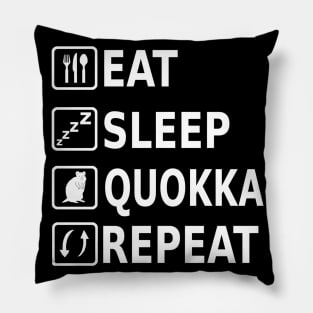 Eat Sleep Quokka Repeat Design Baby Paws Pillow