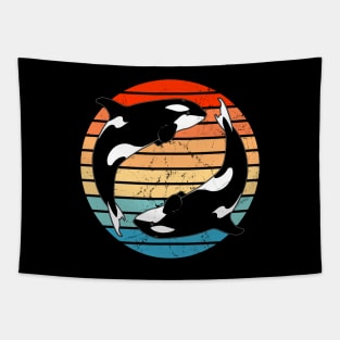 Cute Orca Killer Whales Tapestry