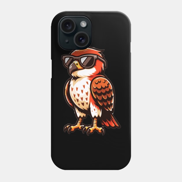 Cool Red Tailed Hawk Phone Case by The Jumping Cart