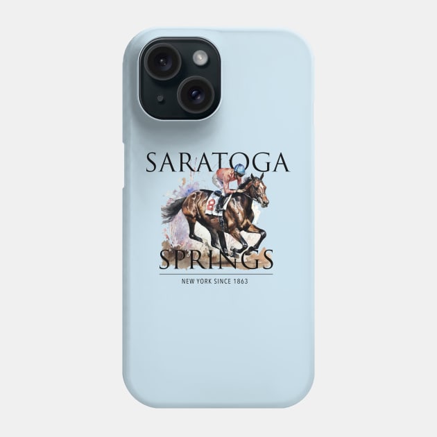 Saratoga Springs Horse Races Phone Case by Cre8tiveSpirit