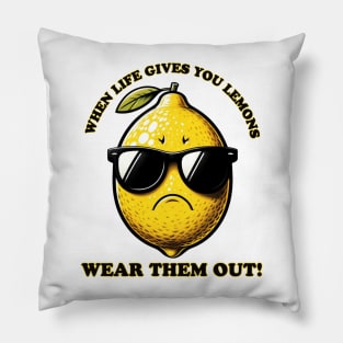 Cool Citrus: Lemon Life's Twists Pillow