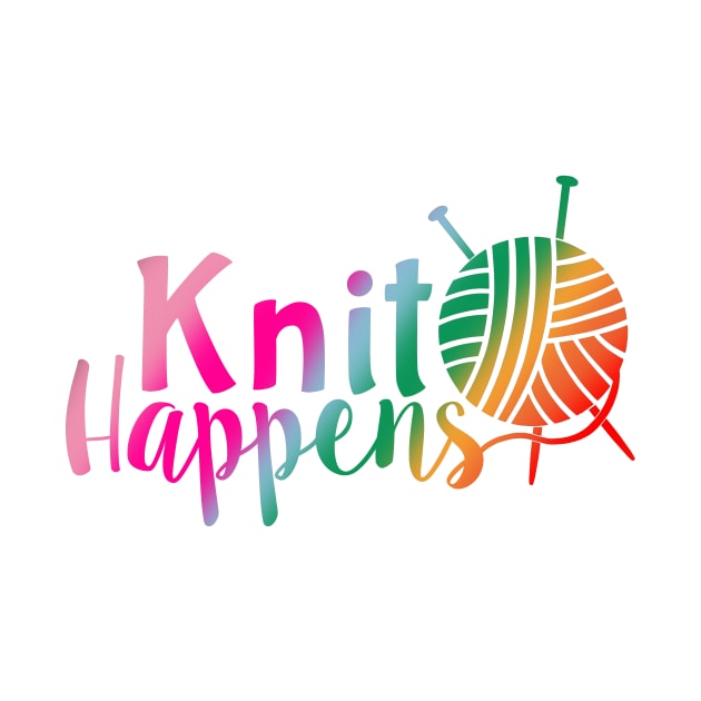 Knit Happens Rainbow by SarahWIllustration