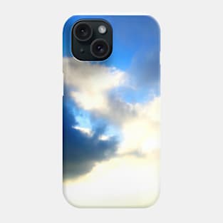 Blue sky covered with dark and light clouds Phone Case