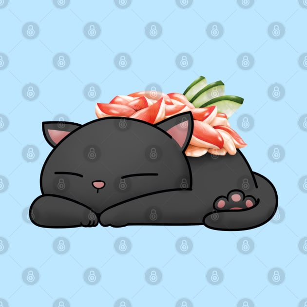 Kani Sushi Cat by Takeda_Art