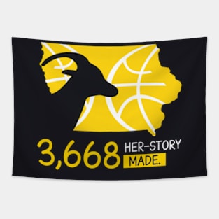 Her-Story Made Caitlin Clark Court Goat Tapestry