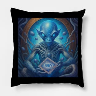 Blue Alien Pillow