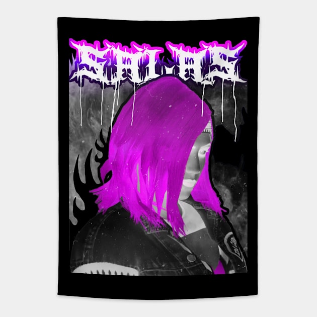 SALAS ''PURPLE SMOKE'' Tapestry by KVLI3N