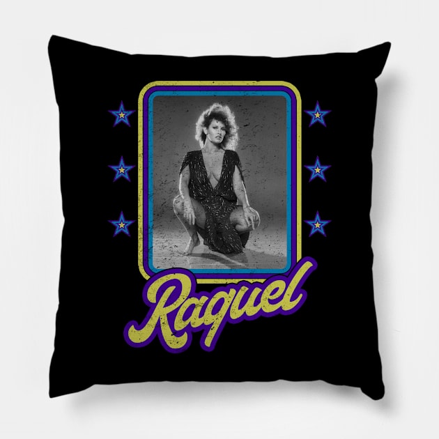 Distressed Raquel Welch Pillow by Tee Arcade