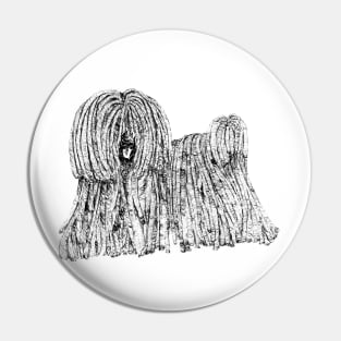 Hand Draw Puli the Dog Pin