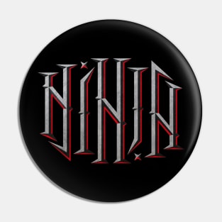 Ninja ambigram Pin