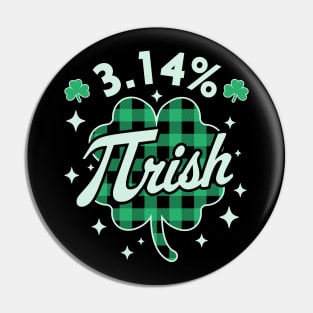 3.14% Pirish Saint Patricks Day Green Math Geek Pi Day Pin