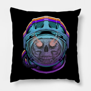 Colorful Skull Astronaut Pillow