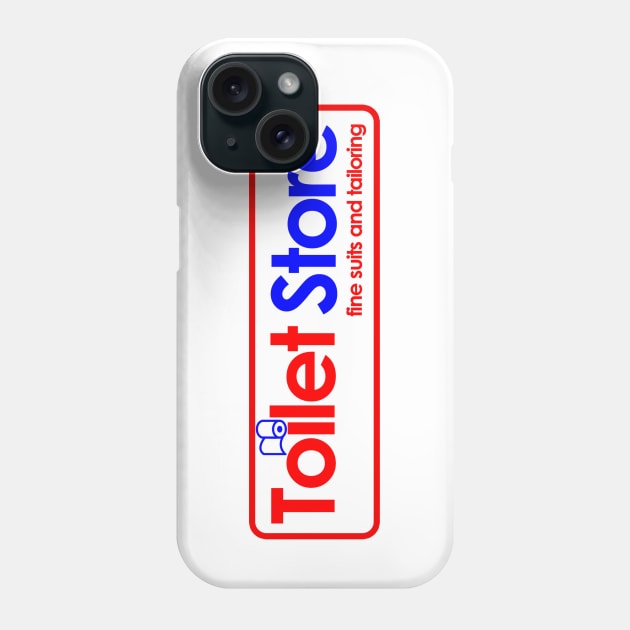 Toilet Store: Fine Suits and Tailoring Phone Case by Meta Cortex