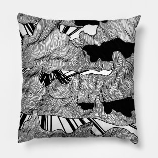 Clouds - patterns, hand drawn, drawings of the sky Pillow