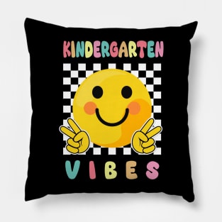 Hippie Kindergarten Vibes Teacher 1st Day Of School Pillow