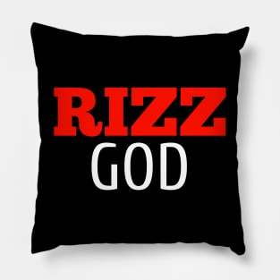 Rizz God Red Pillow