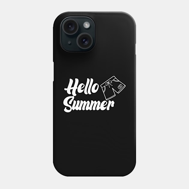 summer time vocation gifts design   hello summer for travel beach and surfing Phone Case by monami