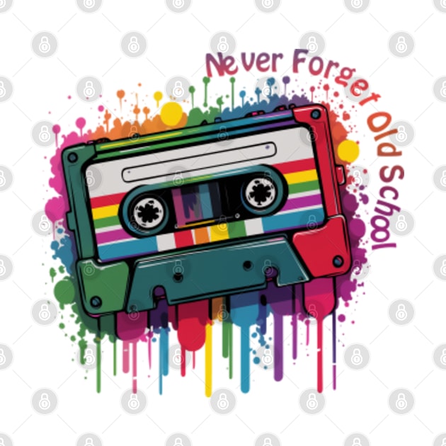 Casette colorful - don't forget old school by MIXCOLOR