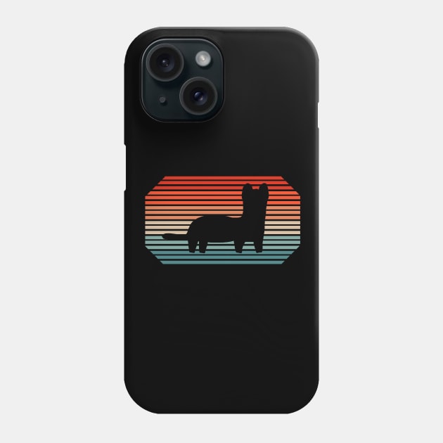 Retro ermine motif marten creature wild animal Phone Case by FindYourFavouriteDesign