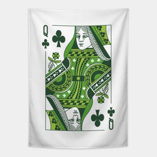 Queen of Clubs St Patricks Day Tapestry