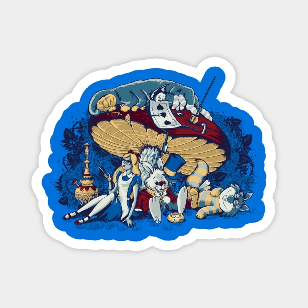 Stoned In Wonderland Magnet by LetterQ