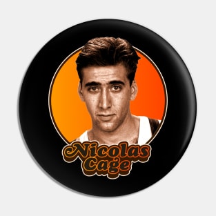 Retro Young Nicolas Cage Tribute Pin