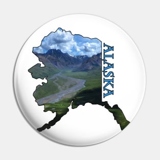 State of Alaska Outline Pin