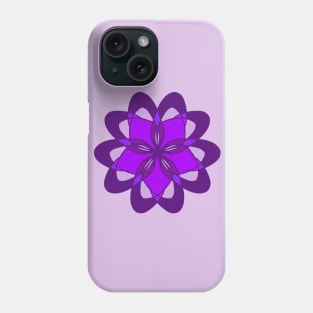 Geometric Purple Flower Phone Case