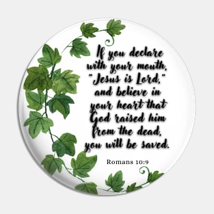 Romans 10:9 Famous Bible Verse. Pin