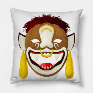 Watercolor tribal mask Pillow