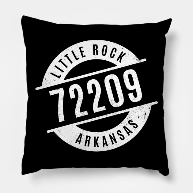 Little Rock Arkansas 72209 Zip Code Pillow by creativecurly